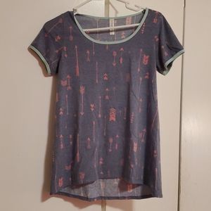 LuLaRoe Grey Short Sleeve Tunic Shirt